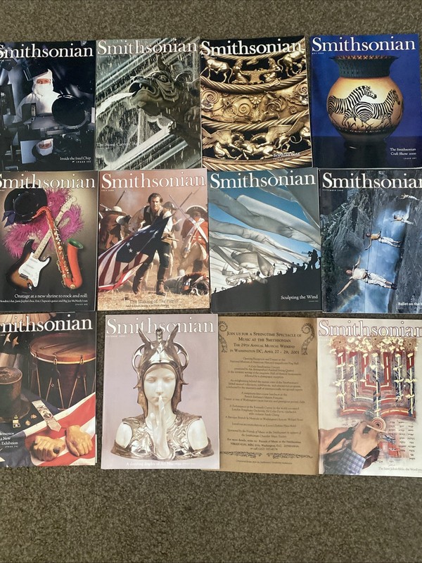 Smithsonian Magazines Lot Of 11 Year 2000 Vintage No April History