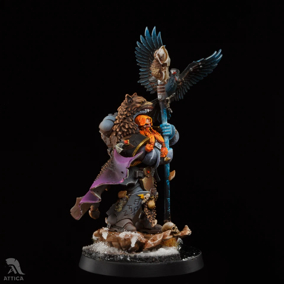 Njal Stormcaller Space Wolves painted figure Warhammer 40k Pre-Sale | Art - Image 4 of 4