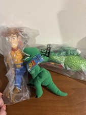VTG Woody Toy Story BK Pals, Rex Original Package 1995 and small Rex plushy lot
