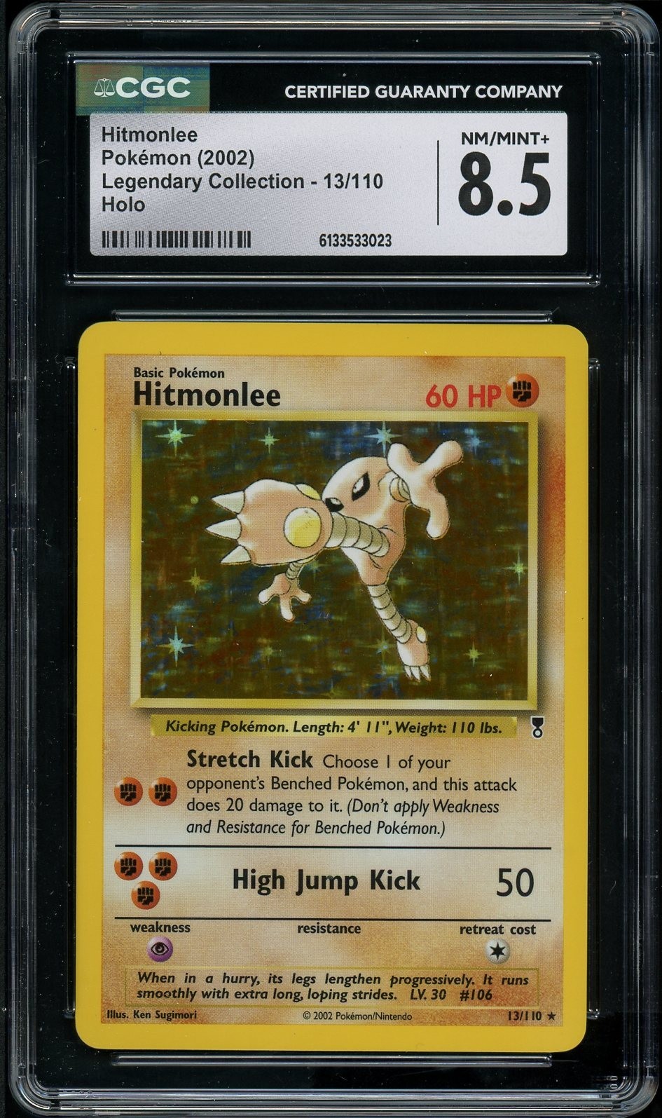Pokemon Hitmonlee 2002 Legendary Collection 13/110 Holo - CGC 8.5