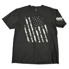 Gildan Men L T Shirt Black Distressed America...