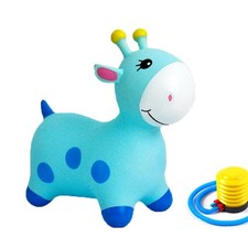 JMOREGO Animals Bouncy Horse Hopper Toys for Kids, Giraffe Jumping Inflatable...