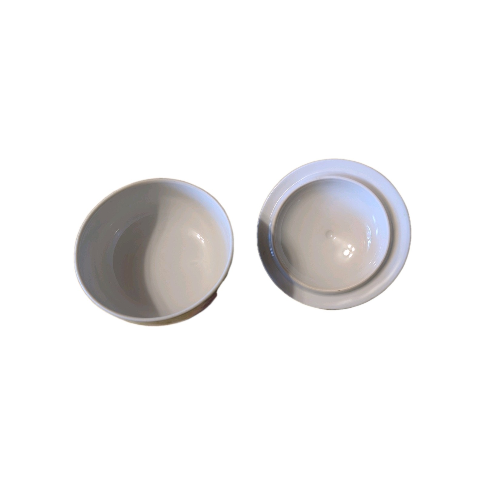 Lefton China Hand-Painted Vintage Green/ Pink Floral Covered 3 Legged Bowl