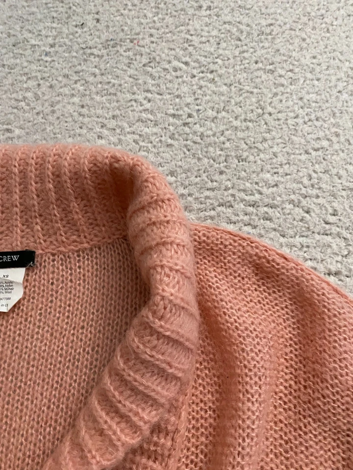 J.Crew Women Long Sleeve V-Neck Pullover Sweater Coral Size XS - Image 4 of 4