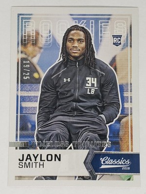 Jaylon Smith 2016 Classics 292 Rookie Timeless Tributes Silver SN 19/25 ND Irish