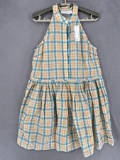 Zimmermann Dress Womens 1 Green Blue Pink NWT Plaid Halter Y2K Sleeveless Button