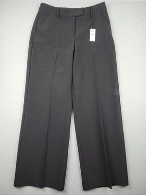 Express Editor Relaxed Trouser Dress Pants Womens 10R Gray Mid Rise Stretch NWT