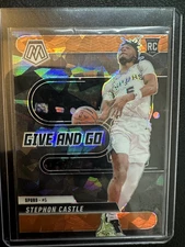 2024-2025 Mosaic Stephon Castle Orange Ice Give And Go 10/49 