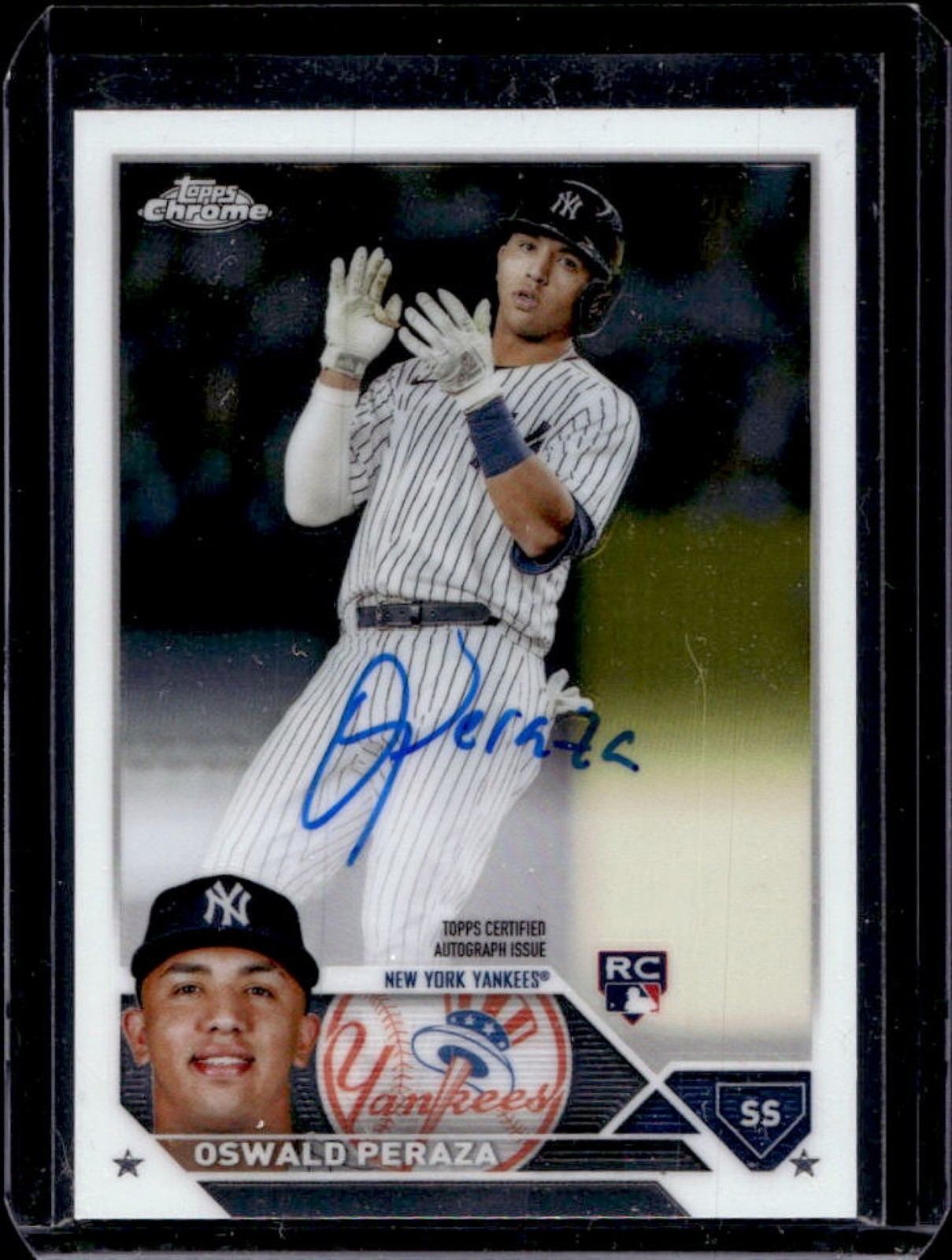 2023 Topps Chrome Oswald Peraza Rookie Auto RC Rookie #RA-OP Yankees