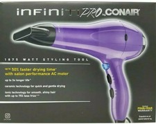  New Infiniti Pro Conair 1875 Styling Tool Salon AC Motor Hair Dryer Purple 
