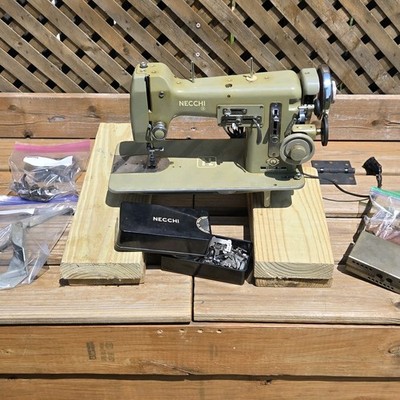 Necchi BU Mira Sewing Machine With Knee Pedal Accessories Hardware Power Issues
