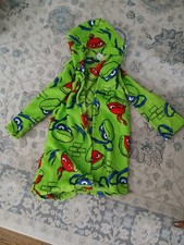 Ninja Turtles Robe Kids Size 10 , Very Soft , Green , Bath Robe