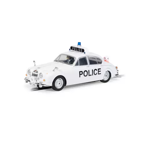 Scalextric C4420 Jaguar MK2 Police voiture de slot miniature 1/32 pour circuit électrique
