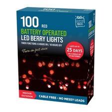 FESTIVE MAGIC 100 RED BERRY LIGHTS