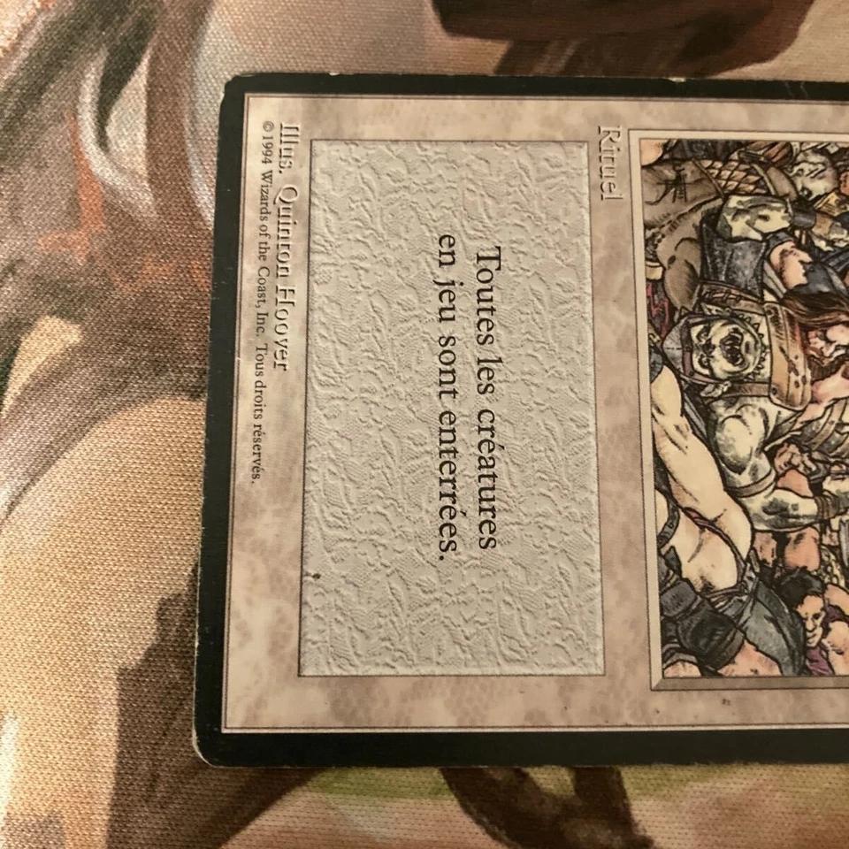 3ED FBB Wrath of God MTG French Heavy Plaid Old School Card - Image 2 of 4