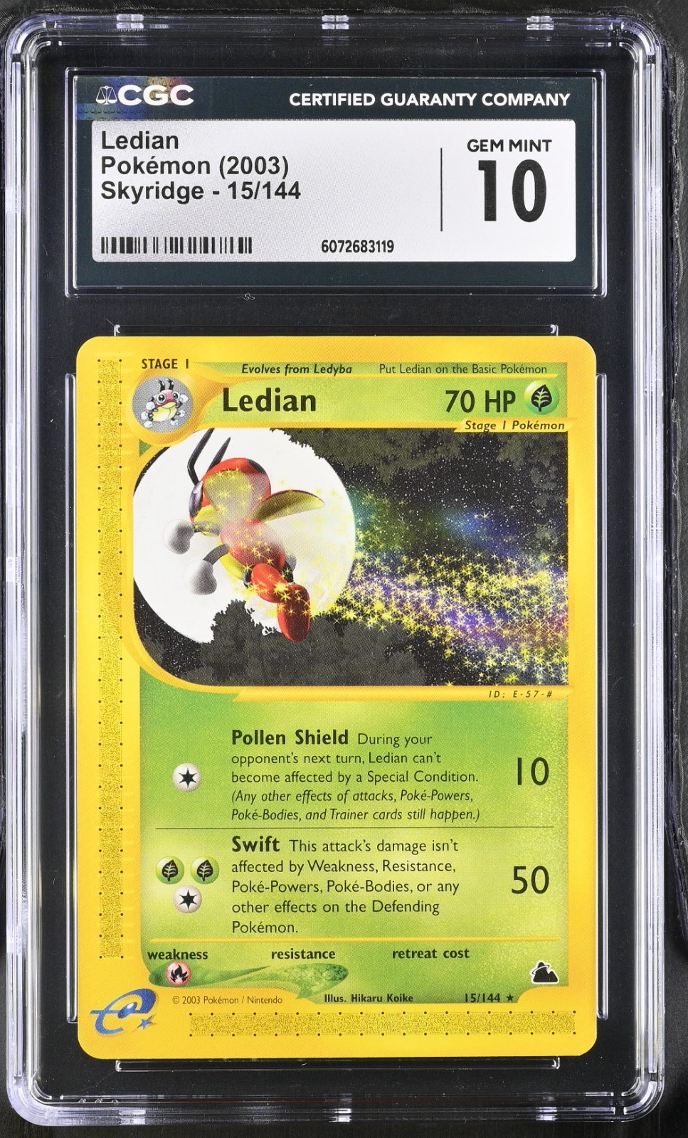 2003 Pokemon Skyridge Ledian 15/144 CGC 10 Gem Mint