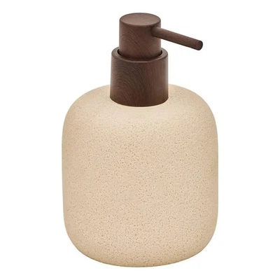 Distributeur de Savon en Résine "Olea" 290ml Beige - Photo 1/3