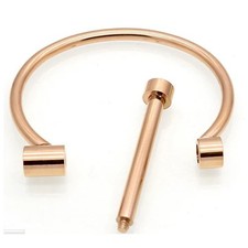 Solid Sterling Silver Womens Horseshoe Screw On Bracelet Bangle & Gift Bag