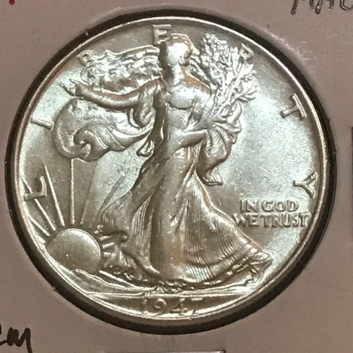 U.S. Walking Liberty Half  Prem AU 1947