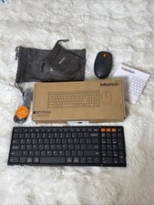 MEETION Portable Ergonomic Foldable Bluetooth Keyboard and Mouse