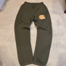 Size Small - Eric Emanuel EE Basic Sweatpants Olive Green & Orange