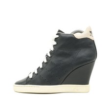 adidas Damen Stan Smith Wedge Sneaker Schwarz Leder Keilabsatz-Sneaker EU 37 1/3