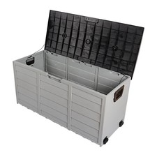 All Weather UV Pool Deck Box Storage Shed Bin...