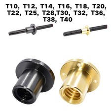 T10-T40 Rund Flansch Mutter für Leitspindel Trapezgewindespindel Messing / Stahl