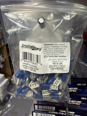 Vinyl Insulated Female Connectors Blue