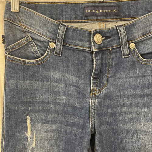 Rock & Republic Kasandra Women’s Size 4 M Bootcut Low Rise Stretch Jeans 30 X 32 - Picture 3 of 14