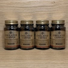 Solgar Chelated Copper 100 Tablets Each Exp 3/2028 Lot Of 4