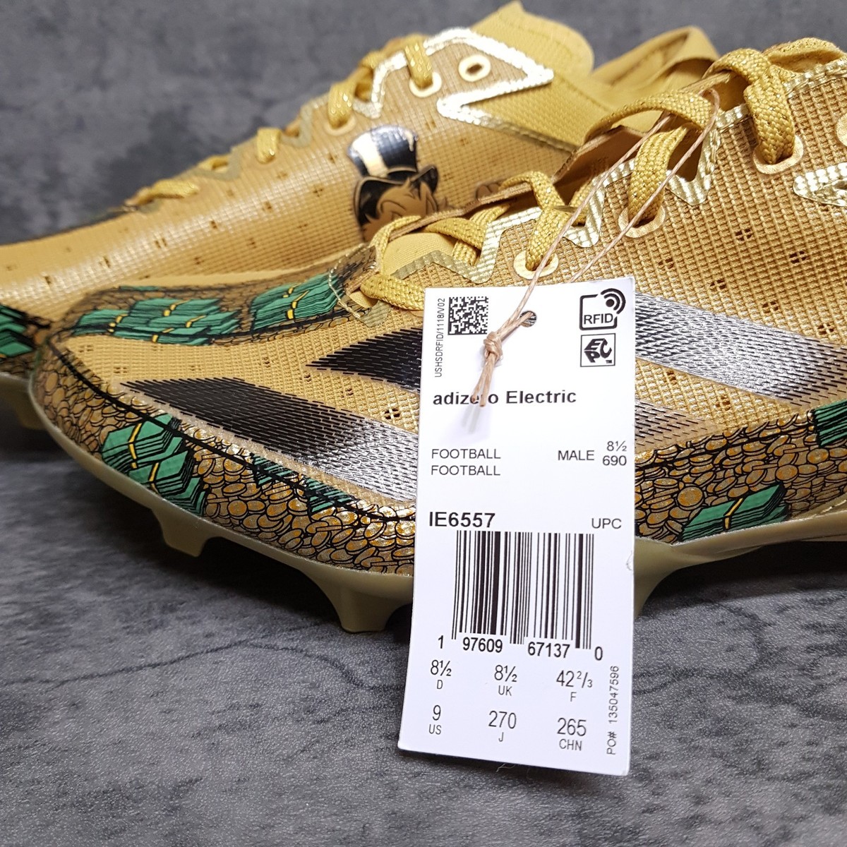 ADIDAS Adizero Electric X Scrooge McDuck Disney Football 