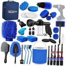 41Pcs Car Detailing Kit, Car Detailing Brush Set, Car Wash Cleaning 41pcs Blue