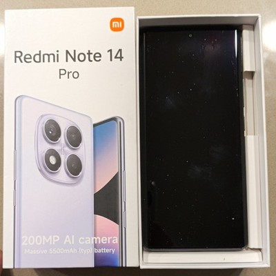 Xiaomi Redmi Note 14 Pro 5G Unlocked 256GB 12GB RAM 200MP Black  (FCC verified)