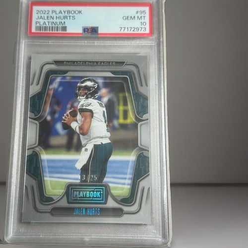 Panini 2022 Playbook Jalen Hurts Eagles #95 Platinum /25 PSA 10