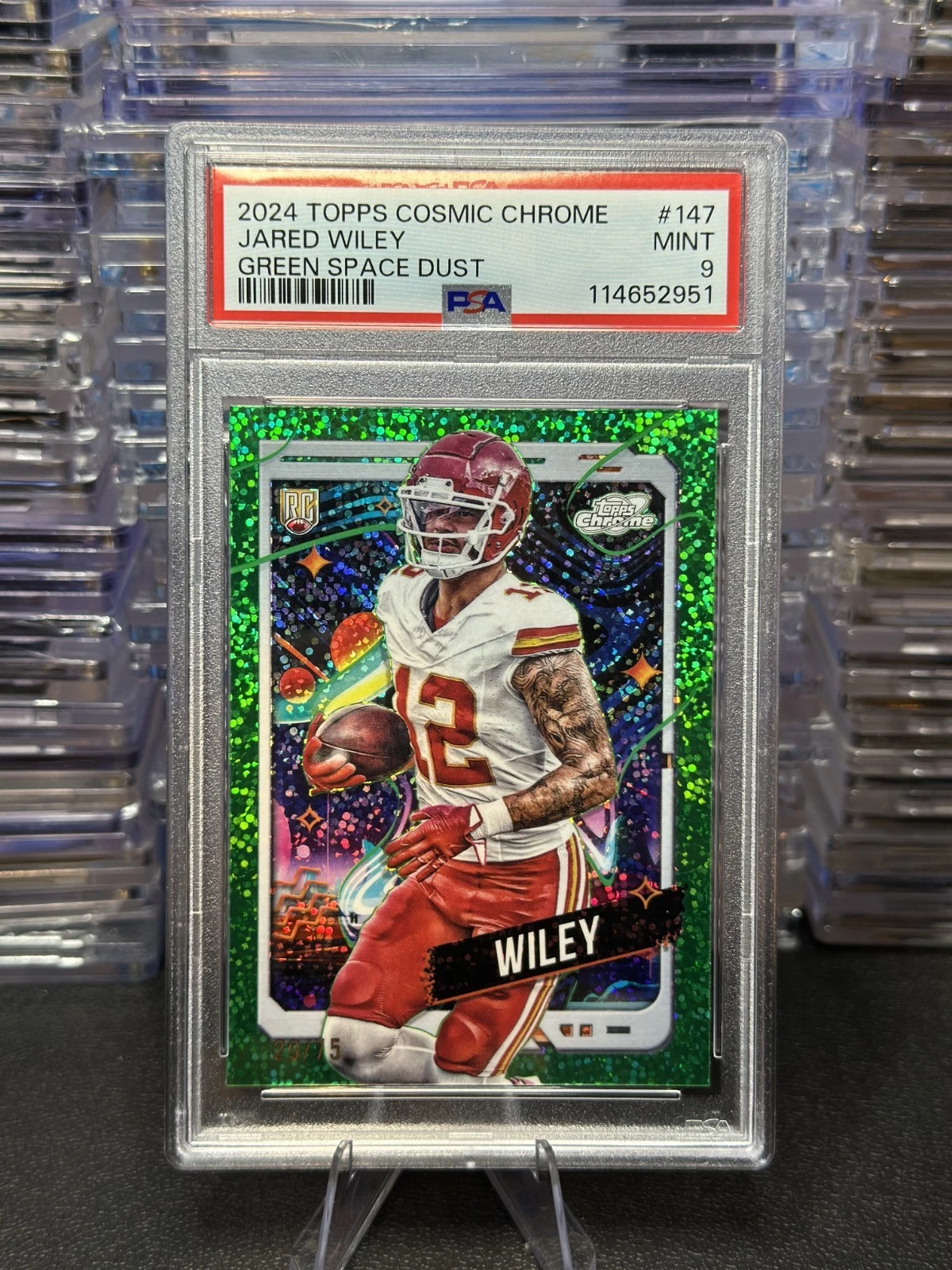 Jared Wiley Topps Cosmic Chrome #147 Green Space Dust