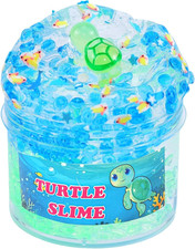 Clear Glitter Slime Kit with Turtle Toy for K...