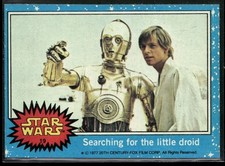 ⭐ 1977 Topps Star Wars Series 1 Luke C3PO Searching for the little droid #19 NM