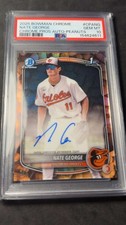 2025 Bowman Chrome - Prospect Autographs Nate George Peanuts /5 PSA 10