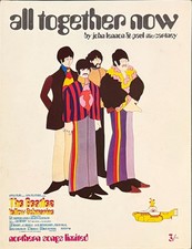 Beatles RARE VINTAGE 1969 UK 'ALL TOGETHER NOW' SHEET MUSIC