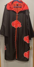 Naruto Cosplay Costume: High-Collar Akatsuki Cloak Size XXL