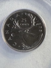1975 Canada 25 Cents Proof Like Graded MS 67 by ANACS