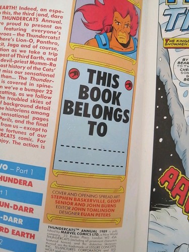 VINTAGE RETRO ORIGINAL 1989 THUNDERCATS ANNUAL - MARVEL COMICS LTD - Picture 4 of 10