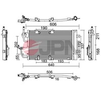 JPN Kondensator Klimaanlage 60C9117-JPN FüR Opel Astra A04 Caravan GTC Zafira