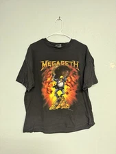 Vintage Single Stitch 1991 Megadeth Oxidation Tour Brockum Sz XL