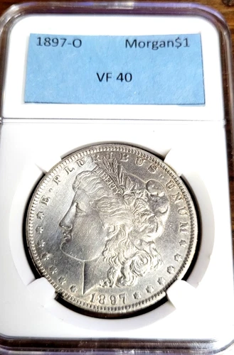 1897 O Morgan Dollar VF Nice coin-clean cheek -LOOK!