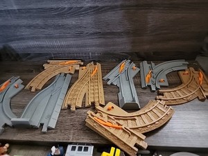 GeoTrax Y Track Left Switch Split & Others Tan Track Fisher Price Mattel Lot