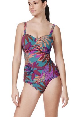 Profile by Gottex Plantopia 34D Cup  Top 2 Piece Tankini Set Sz 10 Bottom NWT 