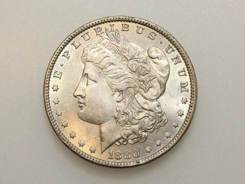 1880-O $1 MORGAN SILVER DOLLAR CH/GEM BU