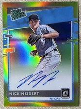 2020 Donruss Optic Nick Neidert Auto Gold /10 #RPS-NN